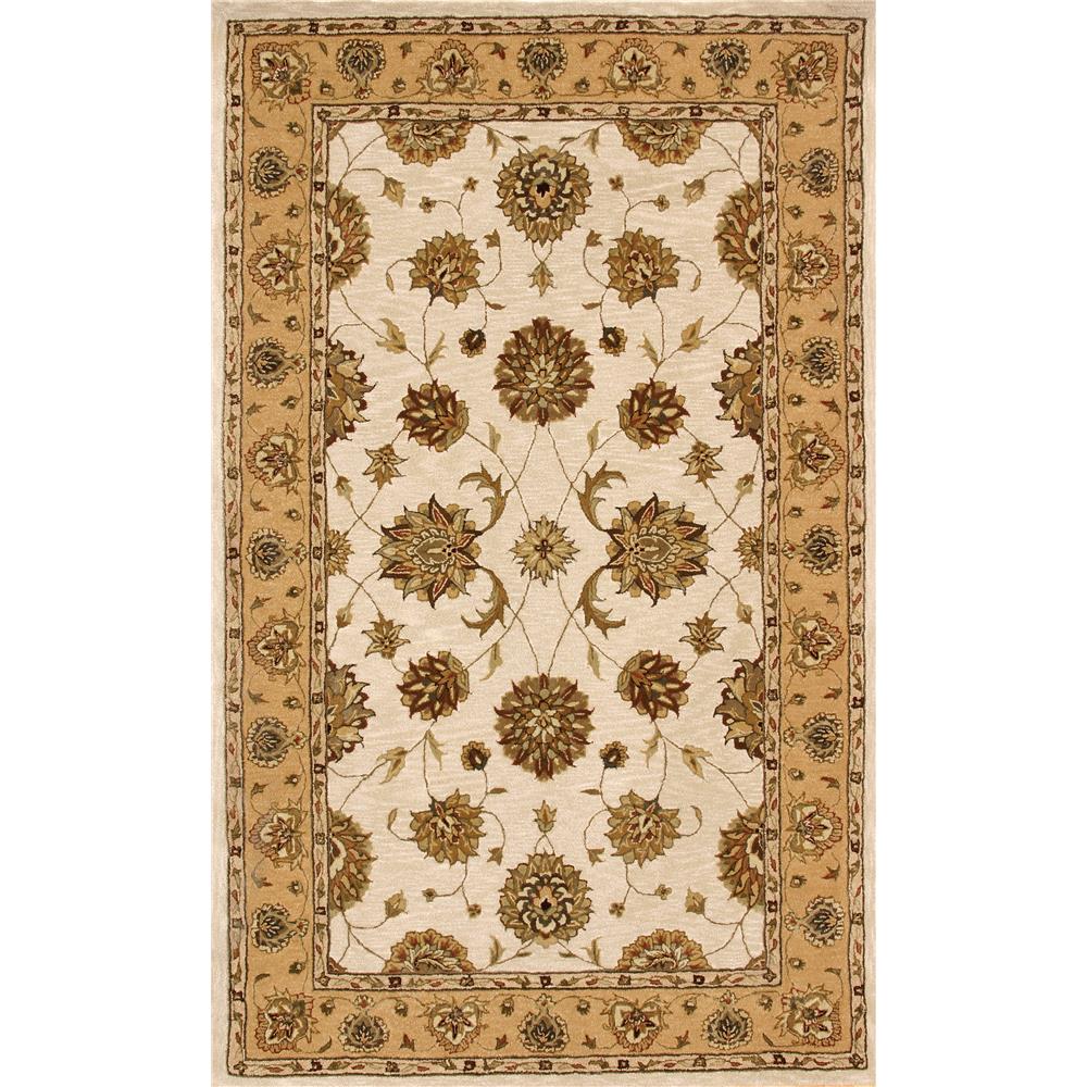 Dynamic Rugs 70230-107 Jewel Collection 5 Ft. X 8 Ft. Rectangle Rug in Ivory